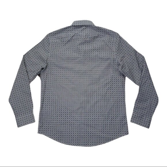 Tasso Elba Novelty Woven Cotton Mens Button Down - Picture 5 of 9